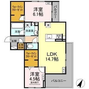 2LDK 間取り図
