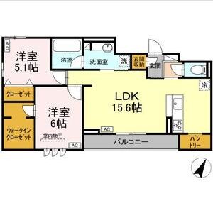 2LDK 間取り図