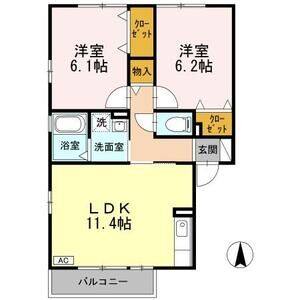 2LDK 間取り図