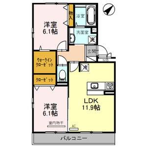 2LDK 間取り図