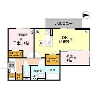 2LDK 間取り図