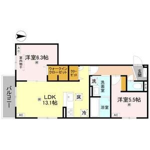 2LDK 間取り図