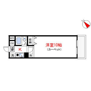 1K 間取り図