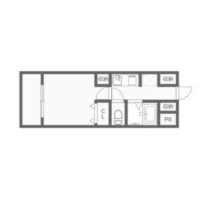 1K 間取り図