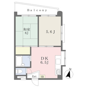 2DK 間取り図