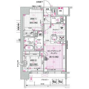 2LDK 間取り図