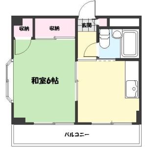 1K 間取り図