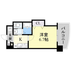 1K 間取り図