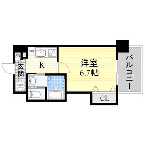 1K 間取り図