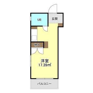 ワンルーム 間取り図