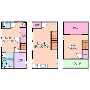 2LDK 間取り図