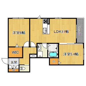 2LDK 間取り図
