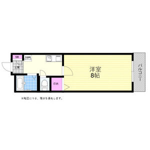 1K 間取り図