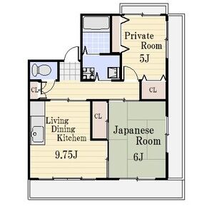 2LDK 間取り図