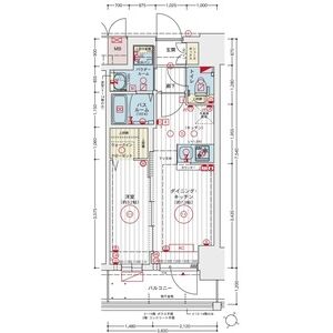 1DK 間取り図
