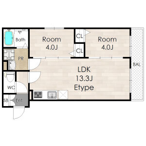 2LDK 間取り図