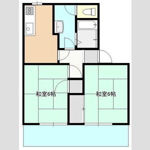 2DK 間取り図