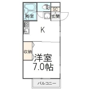 1K 間取り図