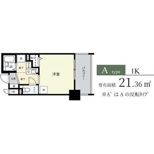 1K 間取り図