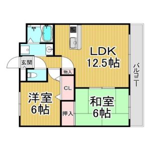 2LDK 間取り図
