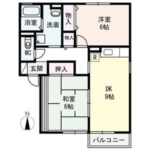 2DK 間取り図