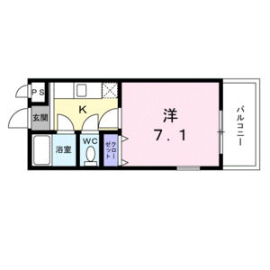 1K 間取り図