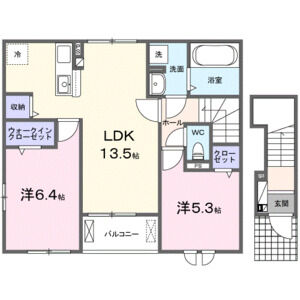 2LDK 間取り図