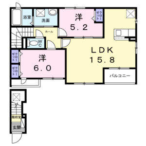 2LDK 間取り図