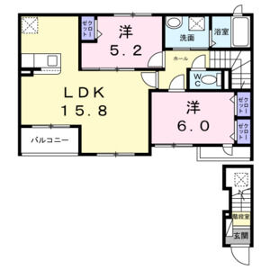 2LDK 間取り図