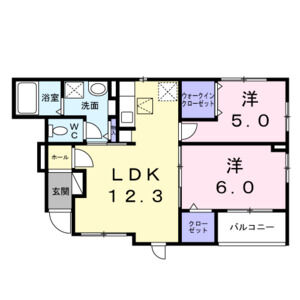 2LDK 間取り図