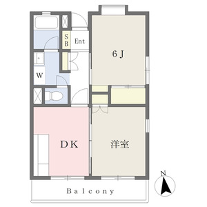 2DK 間取り図
