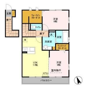 2LDK 間取り図