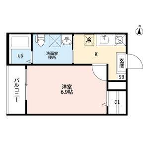 1K 間取り図