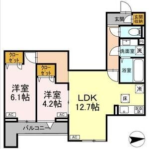 2LDK 間取り図
