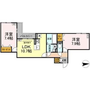 2LDK 間取り図