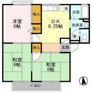 3DK 間取り図