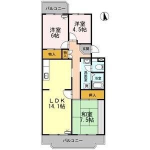 3LDK 間取り図