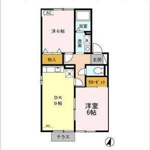 2DK 間取り図
