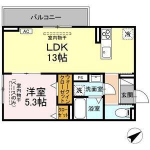 1LDK 間取り図