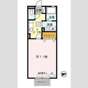 1K 間取り図