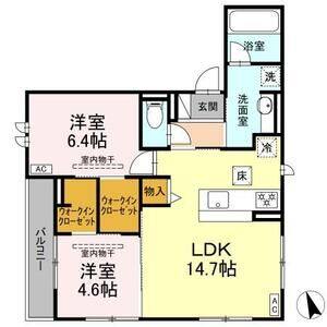 2LDK 間取り図