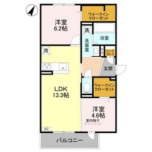 2LDK 間取り図