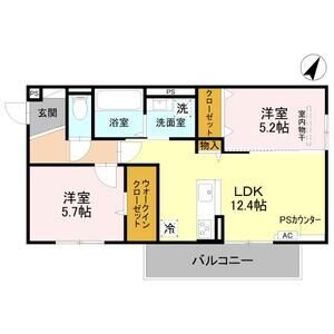 2LDK 間取り図