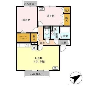 2LDK 間取り図