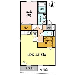 1LDK 間取り図