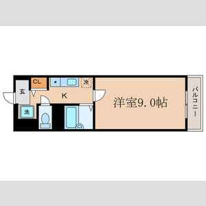 1K 間取り図