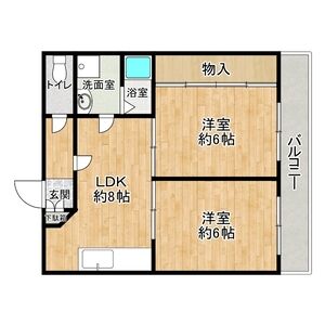 2LDK 間取り図