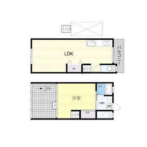 1LDK 間取り図