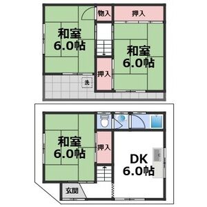 3DK 間取り図