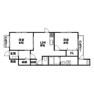 2LDK 間取り図